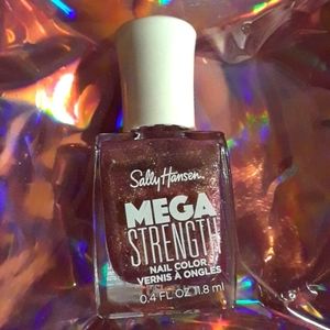 Sally Hansen mega strength polish. 0.4fl oz. Shiny purple